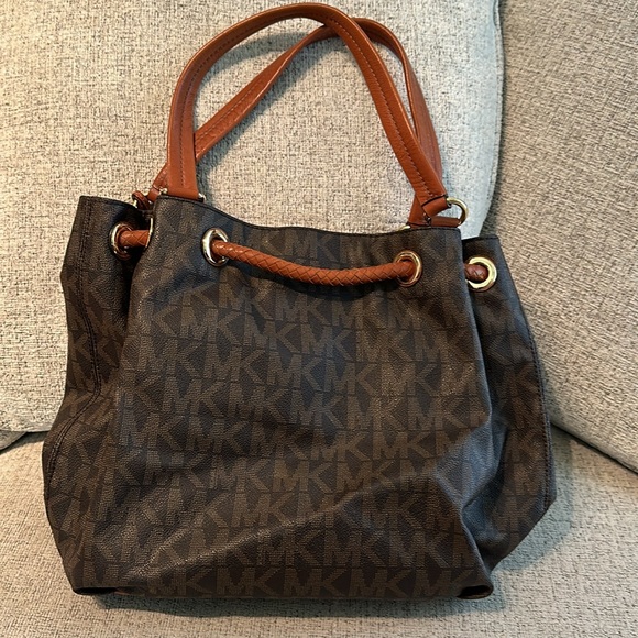 Michael Kors 8870427223182722318 Jet Set Tote Brown Handbag - Picture 9 of 10